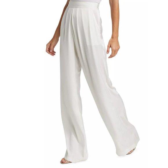 Ramy Brook Pants - Ramy Brook Ivory Joss Wide-Leg Pants